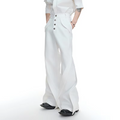 FEWQ Chic Niche Design Flared Straight Men Suit Pants Casual Simple Solid Color Versatile Trousers 2026 Spring New