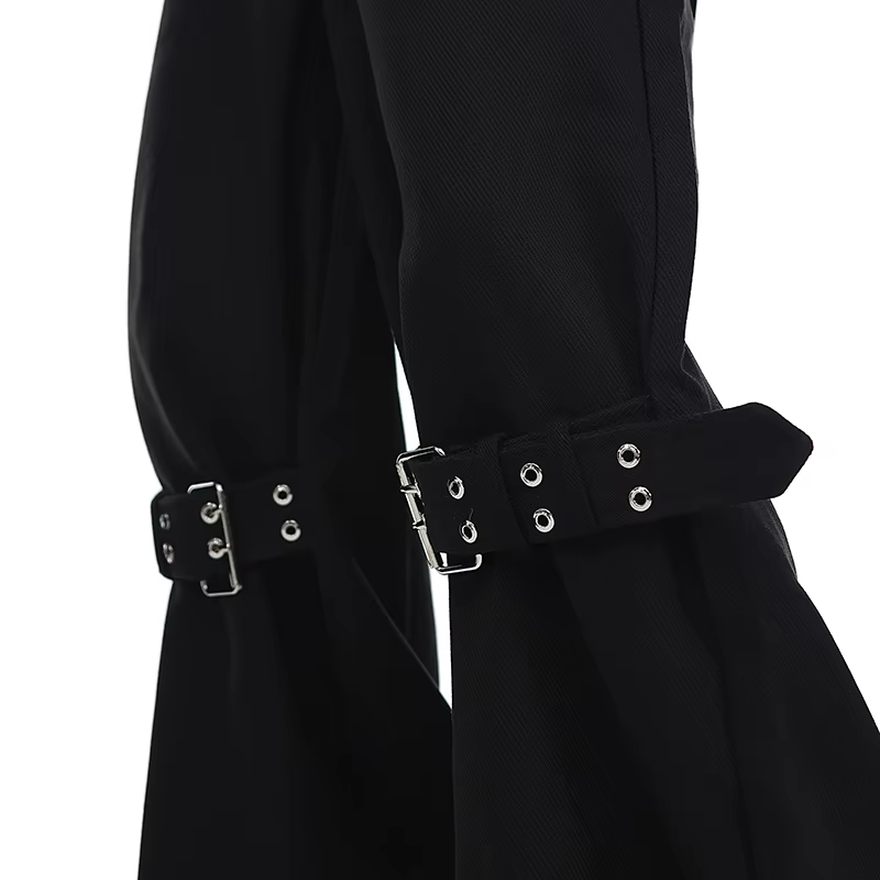 FEWQ Korean Style Niche Texture Strap Design Diagonal Men's Trousers Casual Micro Flared Silhouette Pants 2026 Autumn New